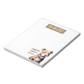 Speelse Bruine Pit Bull Hondenliefhebber Notitieblok (Linkerzijde)