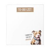 Speelse Bruine Pit Bull Hondenliefhebber Notitieblok (Voorkant)