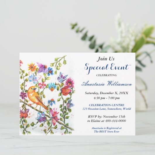 SPEELSE BUITENPARTY UITNODIGING (Staand voorkant)