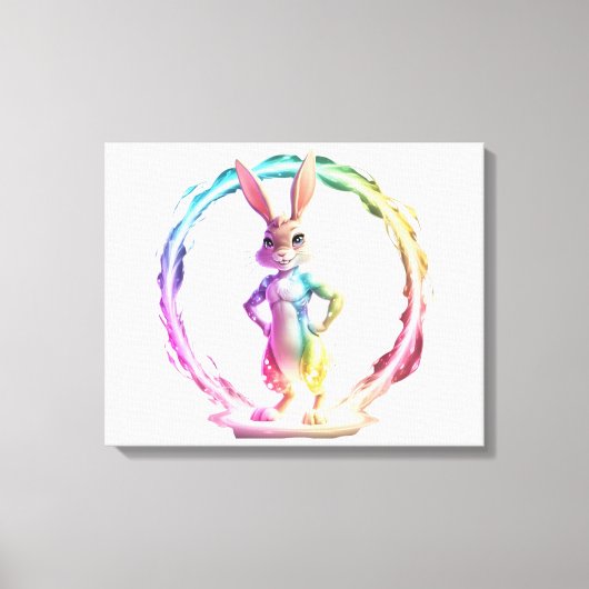 Speelse Bunny Bliss Canvas Afdruk (Voorkant)