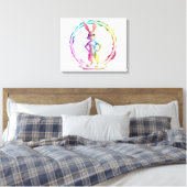 Speelse Bunny Bliss Canvas Afdruk (Insitu (Slaapkamer))