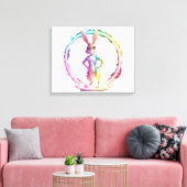 Speelse Bunny Bliss Canvas Afdruk (Insitu (Woonkamer))