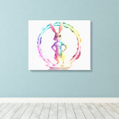 Speelse Bunny Bliss Canvas Afdruk (Insitu (Houten vloer))