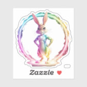 Speelse Bunny Bliss Sticker (Vel)