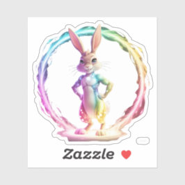 Speelse Bunny Bliss Sticker