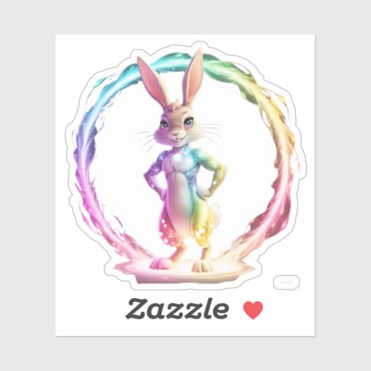 Speelse Bunny Bliss Sticker (Vel)