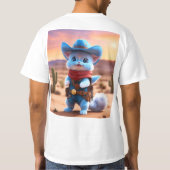 Speelse Cactus Sombrero Sticker T-shirt – Desert (Achterkant)