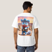 Speelse Cactus Sombrero Sticker T-shirt – Desert (Achterkant volledig)