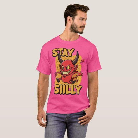 speelse cartoon devil t-shirt (Voorkant volledig)