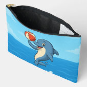 Speelse Cartoon Dolfijn met Strandbal Etui (Open)