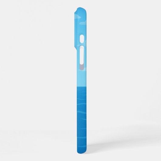 Speelse Cartoon Dolfijn met Strandbal iPhone Hoesje (Linkerkant)