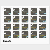 Speelse Cartoon Duck Boy Twins Baby shower Sticker (Vel)