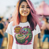 Speelse Cartoon Durian Fruit Karakter T-shirt