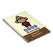 Speelse Cartoon Elektrische Aap Aangepaste Naam Notitieboek (Rechterzijde)