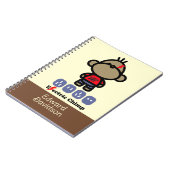 Speelse Cartoon Elektrische Aap Aangepaste Naam Notitieboek (Linkerzijde)