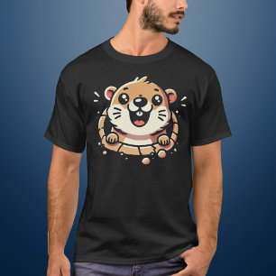 speelse Cartoon Groundhog T-shirt