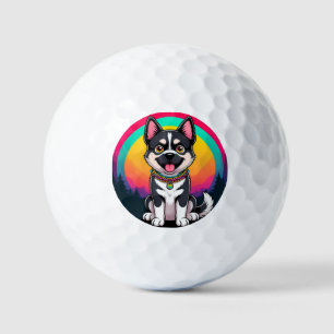 Speelse Cartoon Hond Golfballen