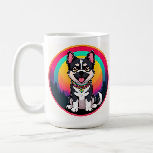 Speelse Cartoon Hond Koffiemok (Links)