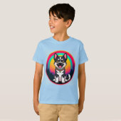 Speelse Cartoon Hond T-shirt (Voorkant volledig)