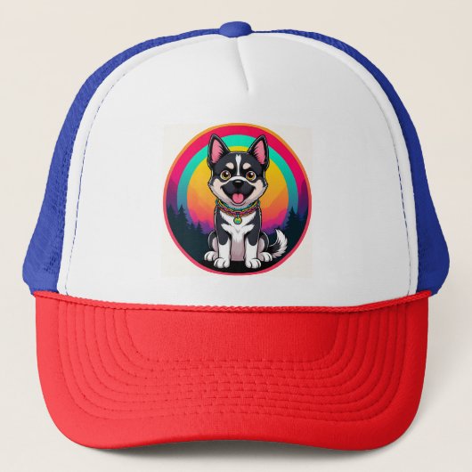 Speelse Cartoon Hond Trucker Pet (Voorkant)