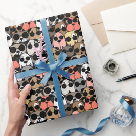 Speelse Cartoon Honden Cadeaupapier