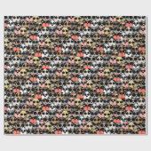 Speelse Cartoon Honden Cadeaupapier (Vlak)