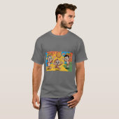 Speelse Cartoon Karakter T-shirt (Voorkant volledig)