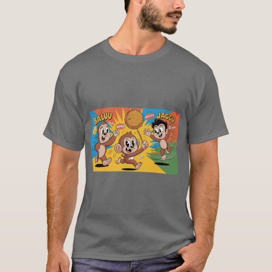 Speelse Cartoon Karakter T-shirt (Voorkant)