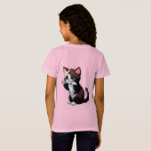 Speelse Cartoon Kitten T-shirt (Achterkant volledig)