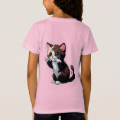 Speelse Cartoon Kitten T-shirt (Achterkant)