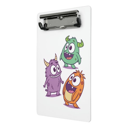 Speelse Cartoon Monsters – Schattigee Big-Eyed per Mini Klembord (Angled2)