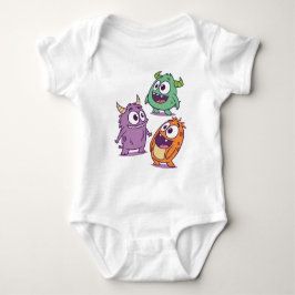Speelse Cartoon Monsters – Schattigee Big-Eyed per Romper