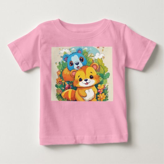 Speelse Cartoon Roze Top voor kinderen (Voorkant)