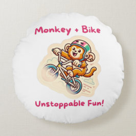 speelse cartoon stijl rond kussen