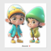 Speelse Cartoon-thema Mousepad Sticker (Vel)
