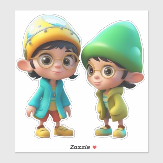 Speelse Cartoon-thema Mousepad Sticker (Vel)