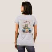 Speelse Cat Cartoon Graphic T-shirt (Achterkant volledig)