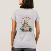 Speelse Cat Cartoon Graphic T-shirt (Achterkant)