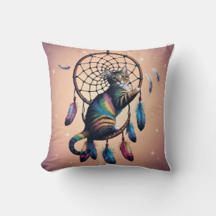 Speelse Cat Dreamcatcher 5D Art Kussen