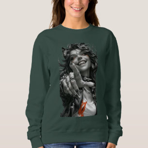 Speelse Cat-Eared Girl Sweatshirt
