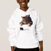 Speelse Cat Pouncing op Muis – Funny Cartoon Desi (Voorkant)