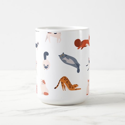 Speelse Cats Pattern – Schattigee Feline Lover Koffiemok (Center)