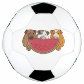 Speelse cavia's en watermeloen illustratie voetbal (Voorkant)