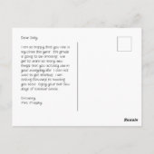 Speelse Chalkboard Welkom Terug naar school Briefkaart (Achterkant)