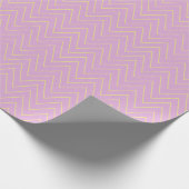 Speelse Chevron Two-Tone Gift Wrap – Roze & Goud Cadeaupapier (Hoek)
