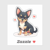 Speelse Chihuahua Puppy – Chibi Stijl Sticker (Vel)