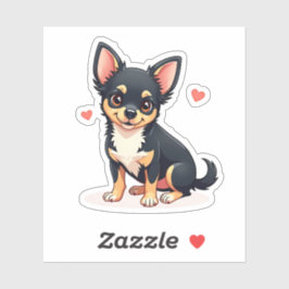 Speelse Chihuahua Puppy – Chibi Stijl Sticker