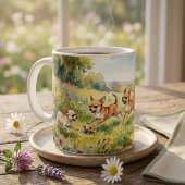 Speelse Chihuahuas in Bloemenweide Koffiemok