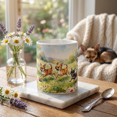 Speelse Chihuahuas in Bloemenweide Koffiemok