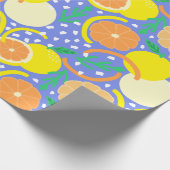Speelse citrusvrucht & confetti Amalfikust Cadeaupapier (Hoek)